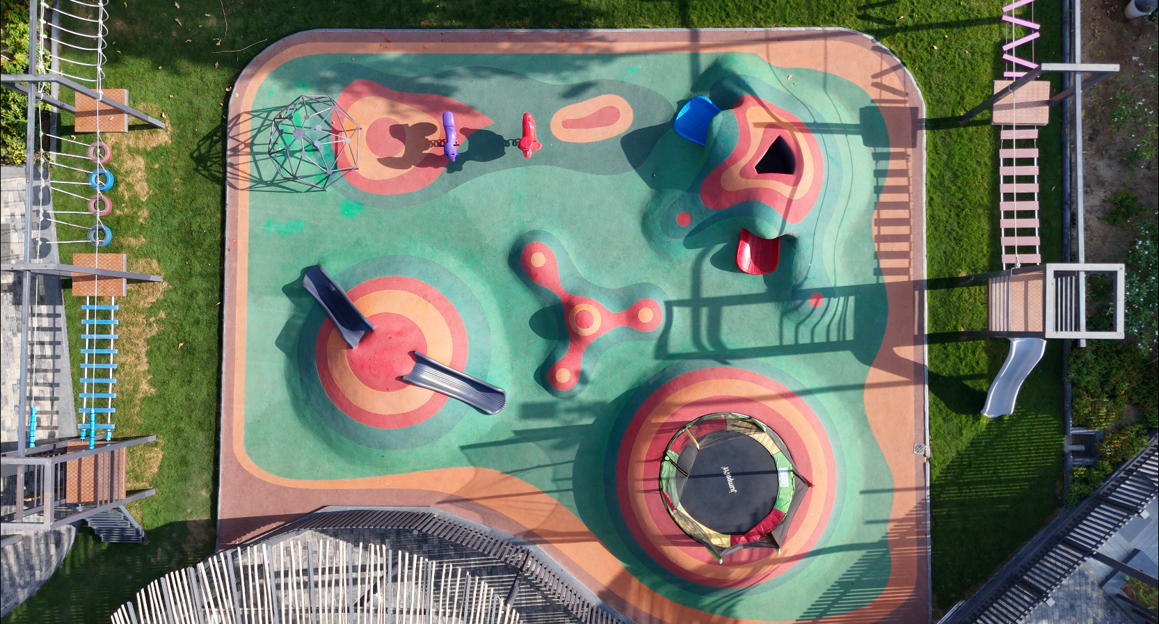 Rainbow romp cottage playground at Jaazzoo Joyland